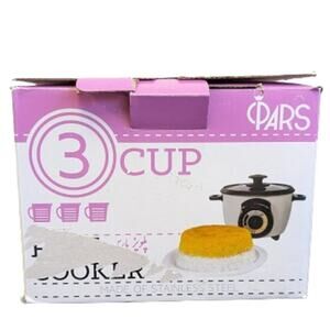 Pars Automatic Persian  Rice Cooker Tahdig Rice Maker-White-3 Cup-USED-M46